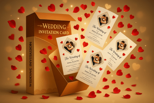 Elegant Wedding Invitation Card Bundle