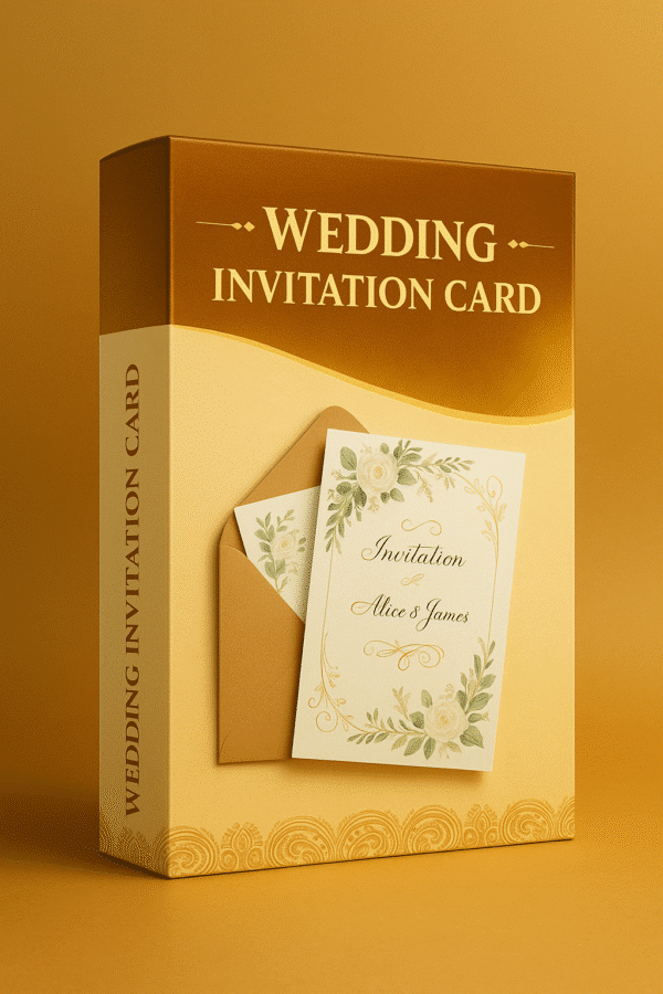 Elegant Wedding Invitation Card Bundle