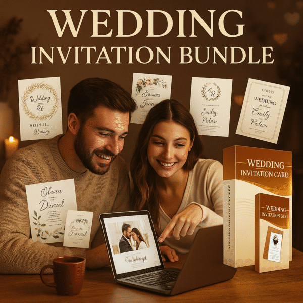 Elegant Wedding Invitation Card Bundle
