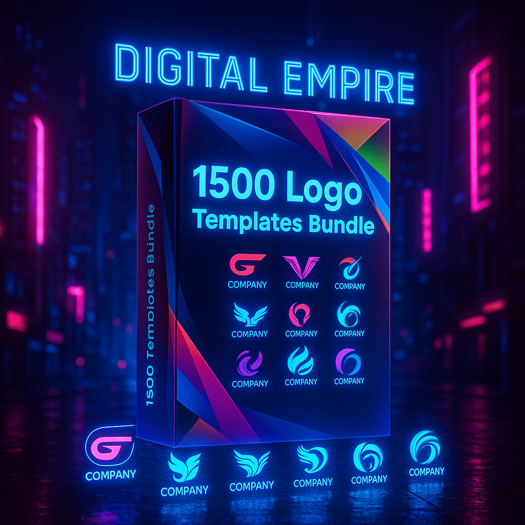 🌟 Complete 1500 Logo Templates Collection – Diverse Designs for Every Brand 🎨✨