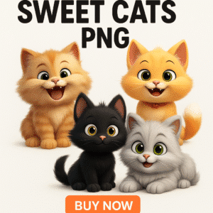 Home 3 Sweet Cats PNG